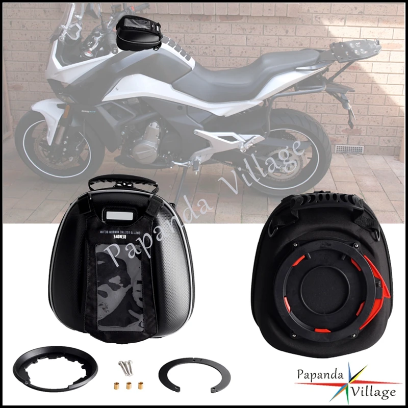 For CFMOTO ST PAPIO 125 250SR 400GT 650GT 800MT 2016-2021 Motorcycle Waterproof Fuel Tank Bag Ring Mount Saddlebag Side Pannier