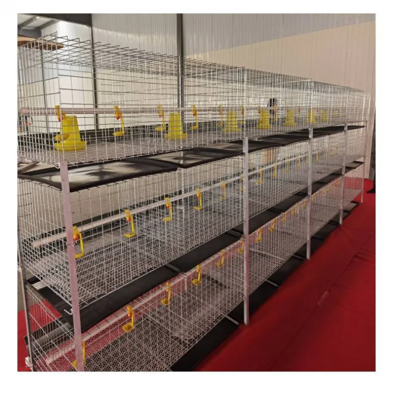 

Three-layer Vertical Broiler Cage Galvanized Rust-proof Semi-automatic Chicken Raising Equipment Chicken Cage Farm Chicken Coop