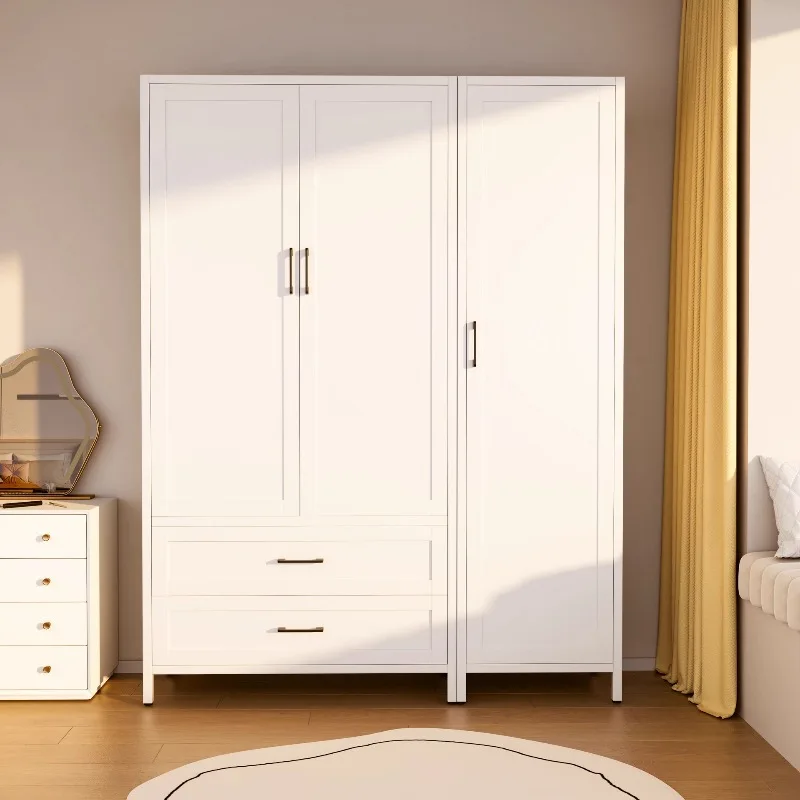 Stahlkleiderschrank für Schlafzimmer, Haushalt, verdickter Schrank aus Schmiedeeisen, einfacher Aufbewahrungsschrank, Mietwohnung, einfacher Kinder- und Babykleiderschrank