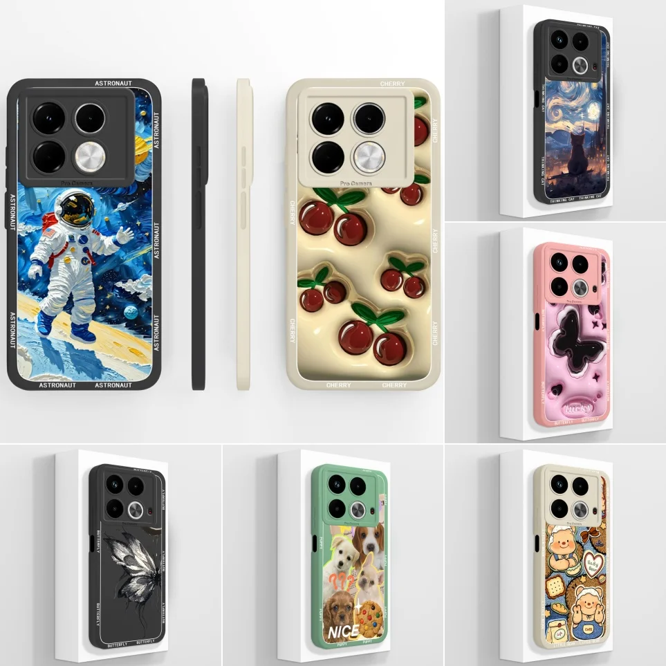 Coque لهاتف انفينيكس نوت 40 40x 40Pro 40Pro + حافظة عصرية لرائد الفضاء غلاف من السيليكون الناعم لهاتف نوت 40 برو Fundas نوت 40x حافظات Carcas