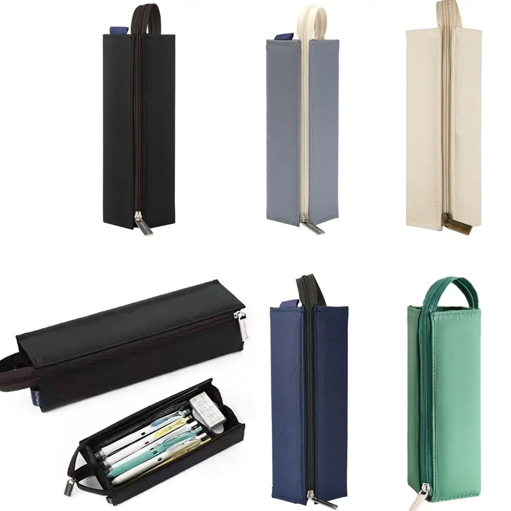 High Quality Japanese Style Pencil Bag Large Opening Large Capacity Pencil Case Durable Portable School Stationery Supplies