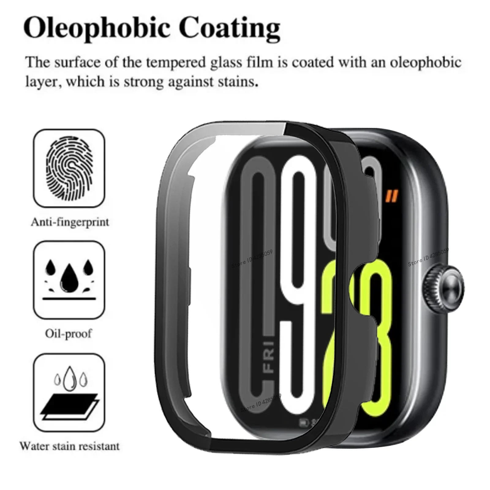 حافظة من الزجاج المقسى + PC لساعة Xiaomi Redmi 5 /Watch 4 ساعة ذكية واقي للشاشة ممتص للصدمات لساعة Redmi 5 ملحقات غطاء