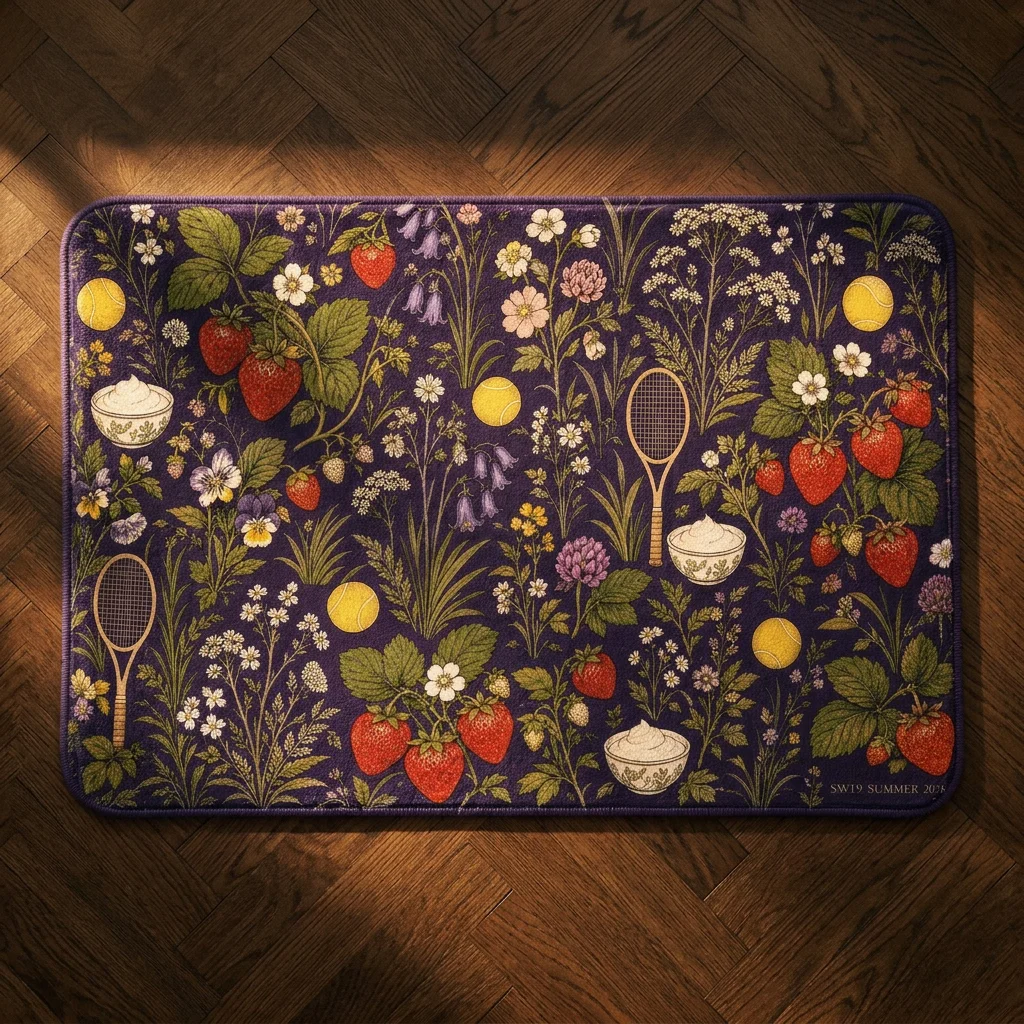 Tapis de sol à motif imprimé baies SW19, adapté à la décoration des salons et des entrées de chambres, un cadeau de vacances unique