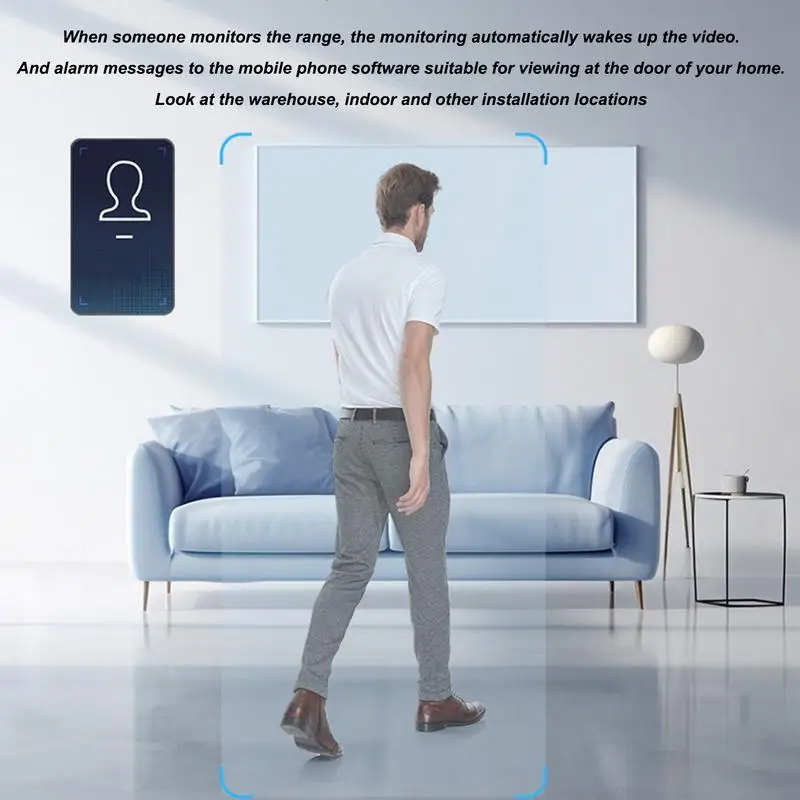 WiFi 보안 카메라 모션 감지 야간 투시경 하우스 카메라 침실 생활을위한 원격 전화 앱이있는 실내 홈 알람 캠