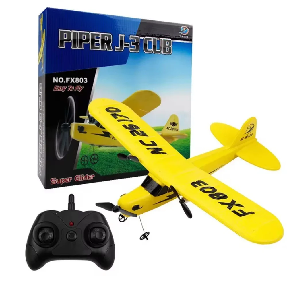 J3 RC Glider FX803 Airplane 2CH 2.4G Remote Control Plane EPP Foam Glider Aircraft Outdoo Toys