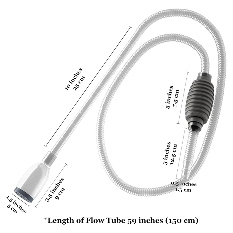 Premium Aquarium Fish Tank Water Changing Syphon Pipe Manual Water Changer Gravel Cleaner Semi-Automatic Aquarium Pump Cleaner