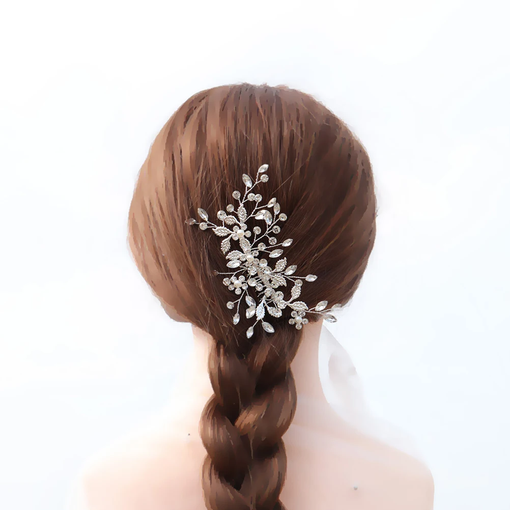 

Головной убор с жемчугом и стразами, модные головные уборы, свадебный цветок, расческа для волос невесты, аксессуары, реквизит для фотосъемки