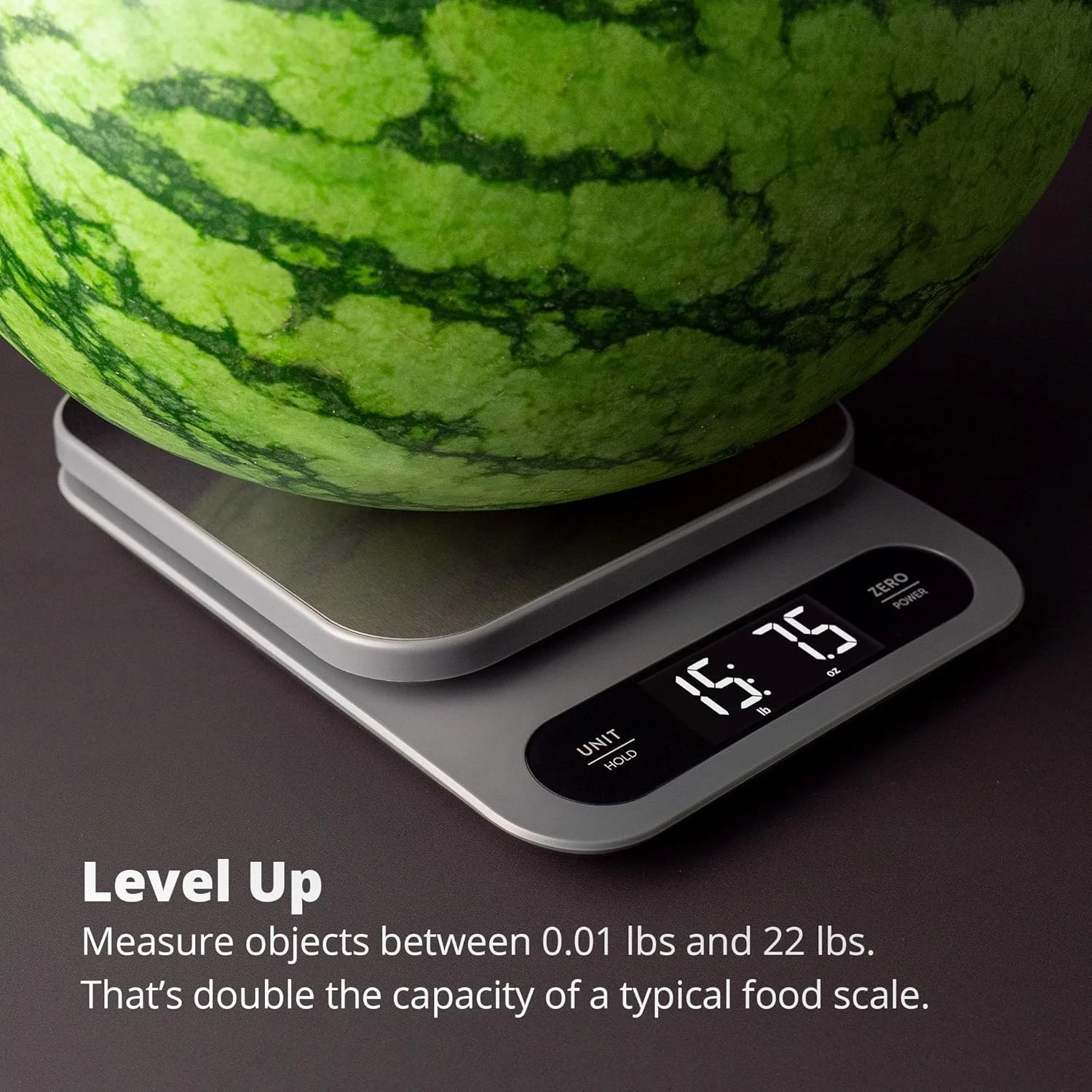 Емкость 10 кг/22 фунта, пищевые весы для приготовления и выпечки, сенсорное управление, ЖК-дисплей Hi-Def, платформа из нержавеющей стали, точность до 1 г