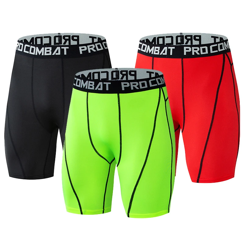 

Обтягивающие мужские шорты для бега, спортивные Леггинсы, компрессионное нижнее белье для бега, фитнеса, тренажерного зала, йоги, обтягивающие короткие тонкие летние