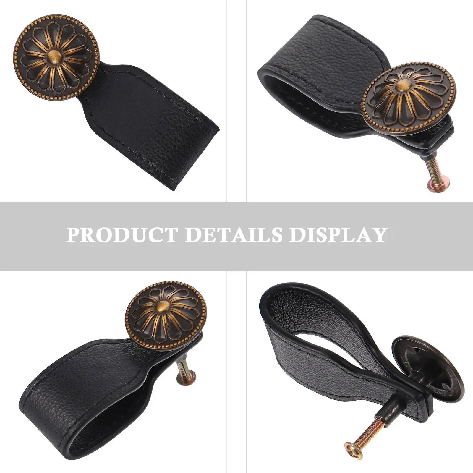 6Pcs Vintage Style Durable Pull Handles For Drawer Dresser Wardrobe Door Pulls Cabinet Knobs