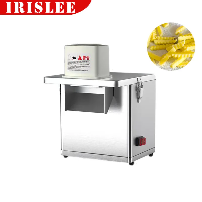 Electric Wolf Tooth Potato Chips Machine Commercial Fully Automatic Wave Potato Pushing Machine Potato Chips Stick Maker Machine