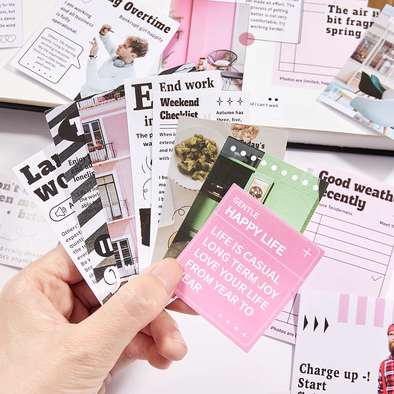 30 قطعة/الوحدة Kawaii سجل القصاصات ملصقات الحياة على حافة غير المرغوب فيه مجلة ورقة القرطاسية ملصقات ملصقات مخطط