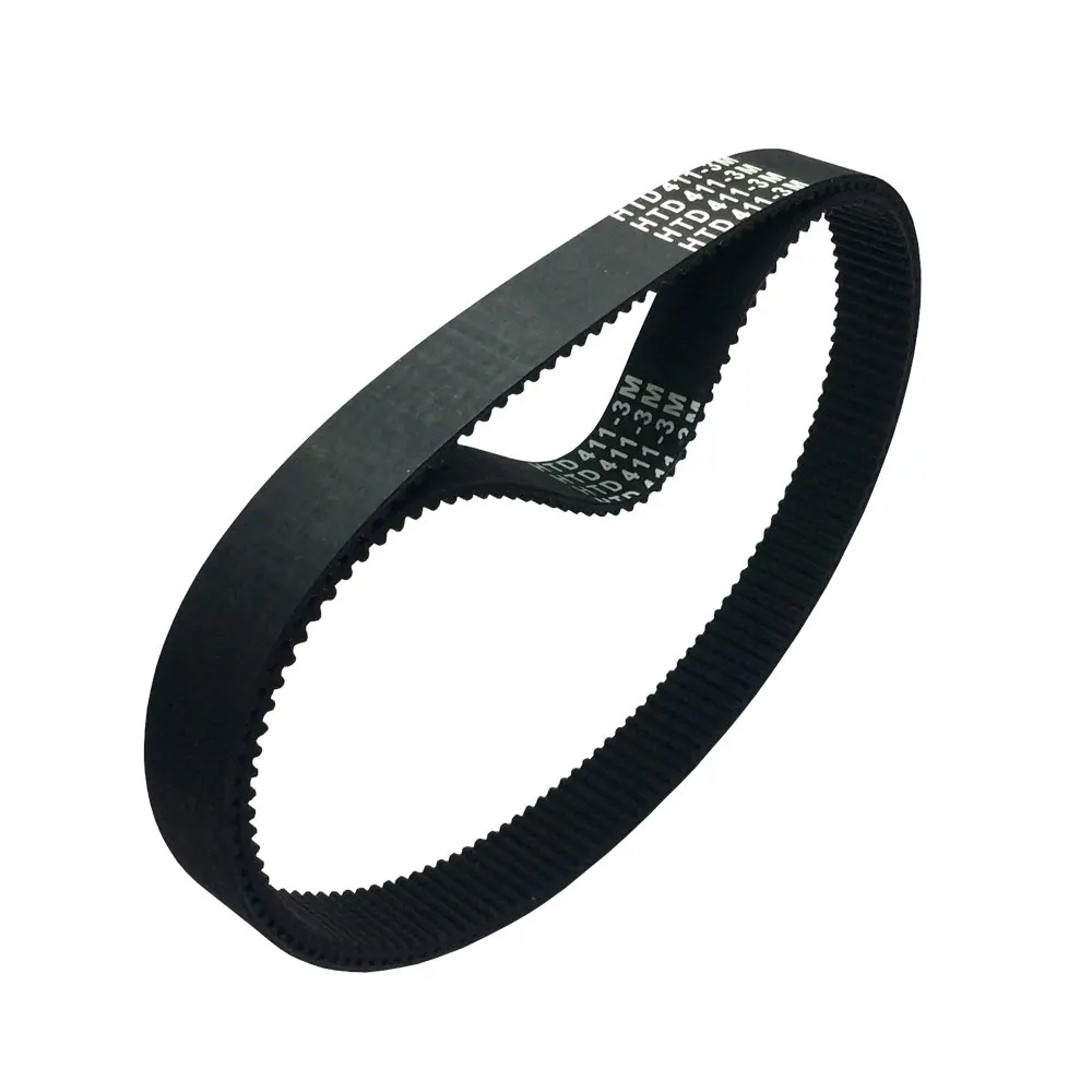 Pack of 2pcs HTD 3M Small Rubber Timing Belt 411mm Length 137 Teeth 6mm Width Closed-Loop Industrial Round Belts