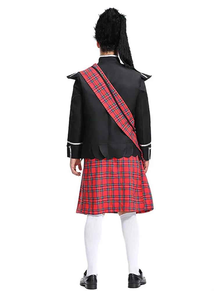 I traditionnel Plaid Cosplay orm adulte loween Costume soldat Performance Costume Polyester dames vêtements ethniques