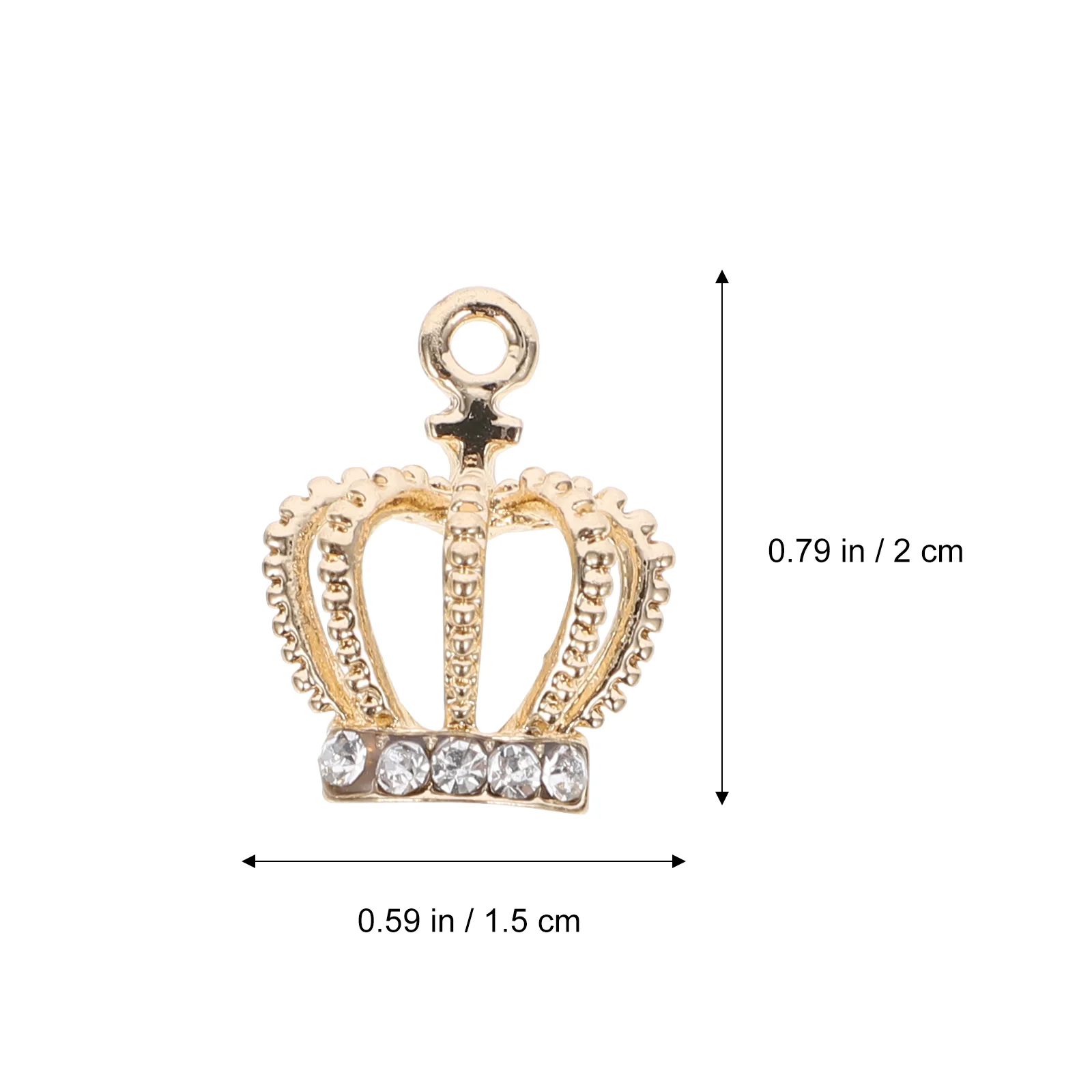 

10 Pcs Crown Pendant Accessories Safe Durable Jewelry Making Supplies DIY Necklace Decor Metal Charms Bright Color Exquisite