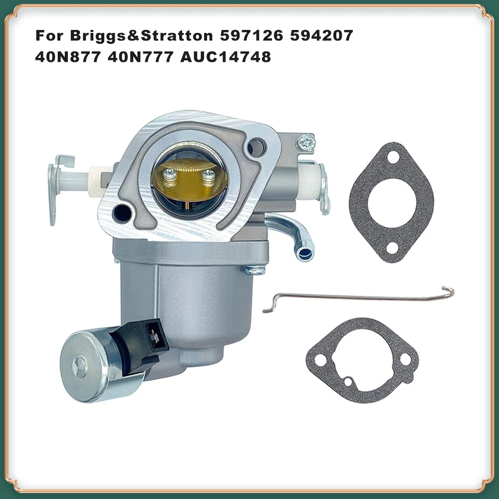 

Carburetor for Briggs & Stratton Engines - Compatible with / Replaces Parts 40N777, 40N877, 594207, 597126, AUC14748