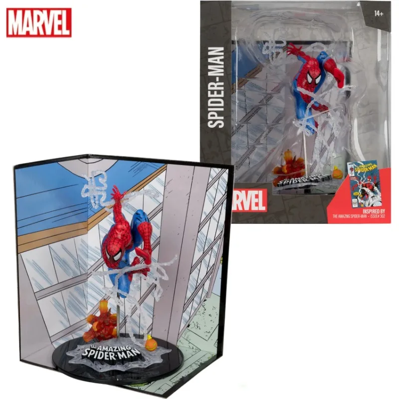 

Новый оригинальный Marvel Spider-Man (Удивительный Человек-Паук) # 302) Масштаб 1:10 Позолоченная фигурка Модель Серия Коллекционная игрушка Орнамент