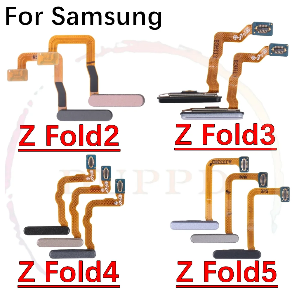 Power Home Button Menu Return Key Fingerprint Touch ID Recognition Sensor Flex Cable For Samsung Z Fold2 Fold3 Fold4 Fold5 5G