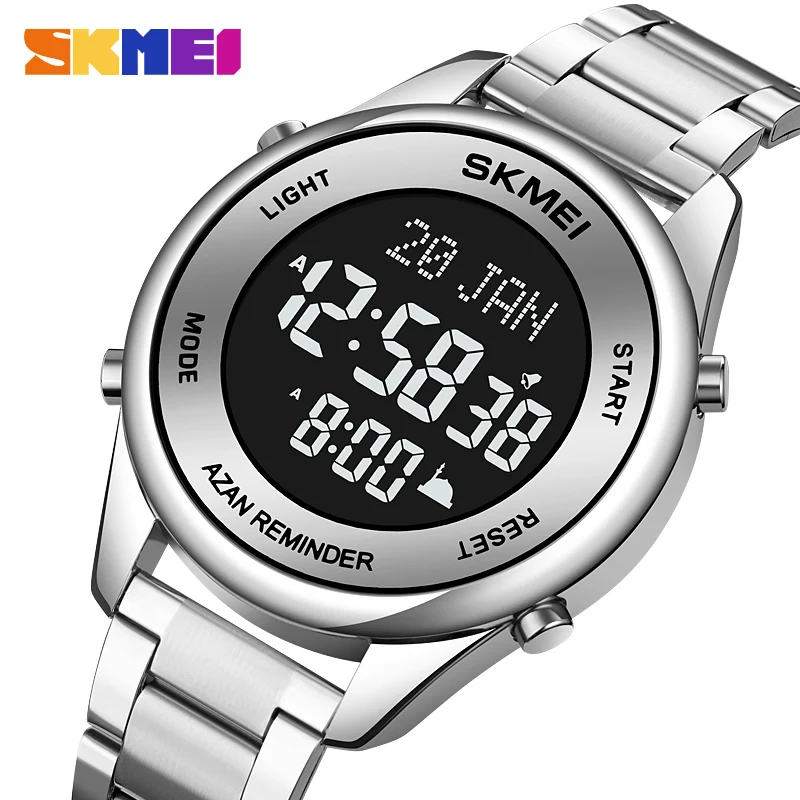 

SKMEI Muslim Azan Men's Watch Clock LED Electronic Chronograph Man Digital Watches Waterproof Male Wristwatch Relogio Masculino