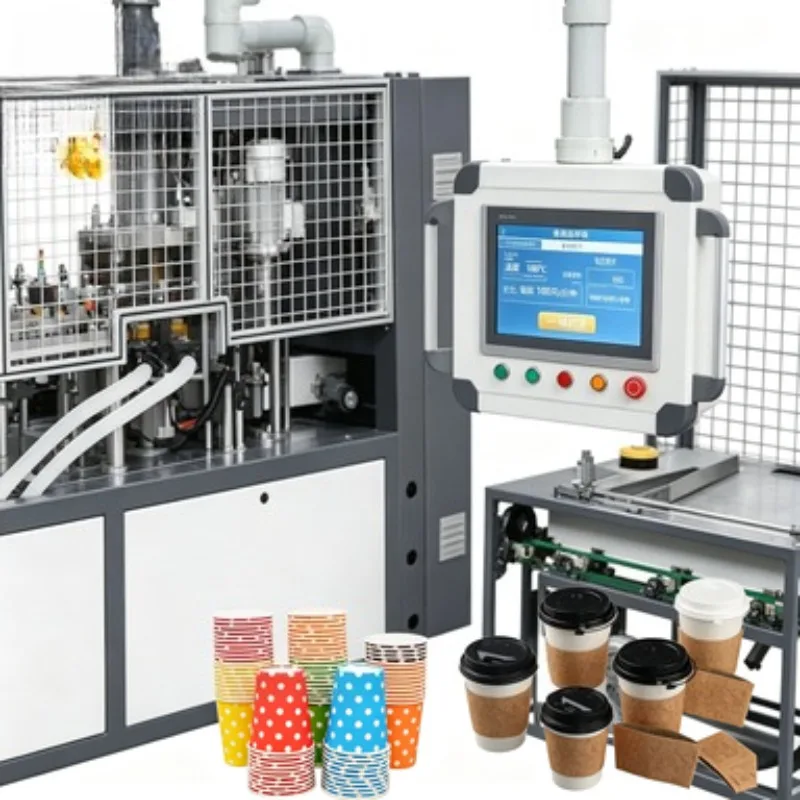 Paper Cup Machine With Handle Automatic Paper Cup Making Machine Ultrasonic Cup Forming High Speed Double Wall