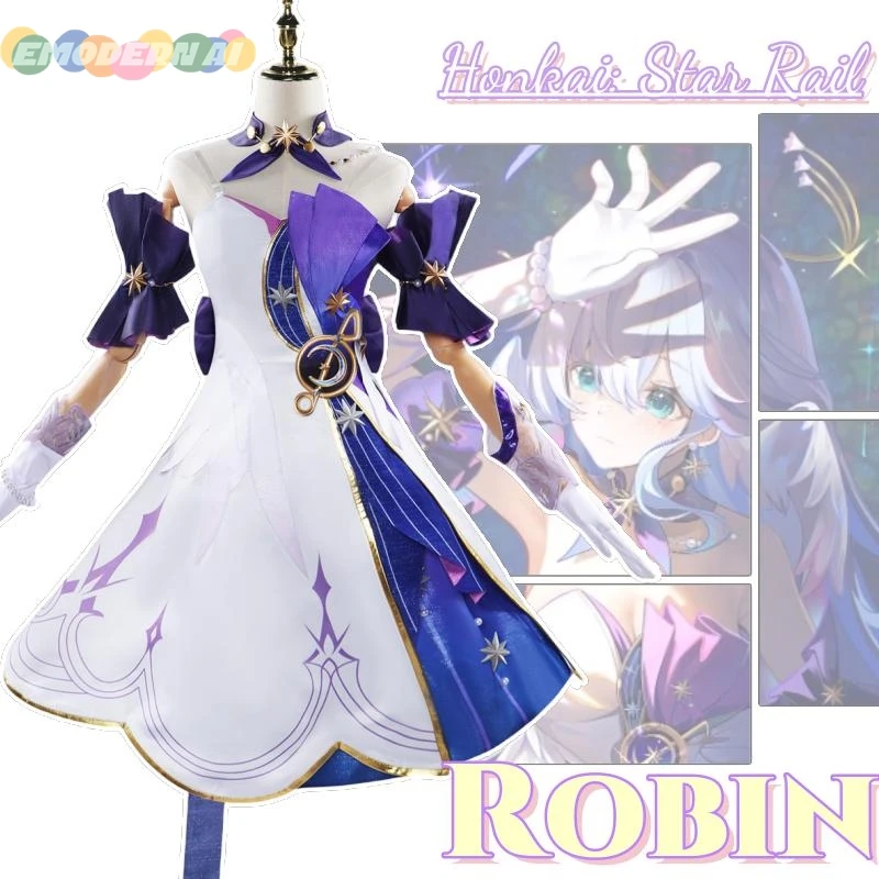 

Robin Anime Game Honkai: Star Rail Cosplay Costume Clothes Uniform Cosplay Singer Penacony Music Festival Woman Halloween Party