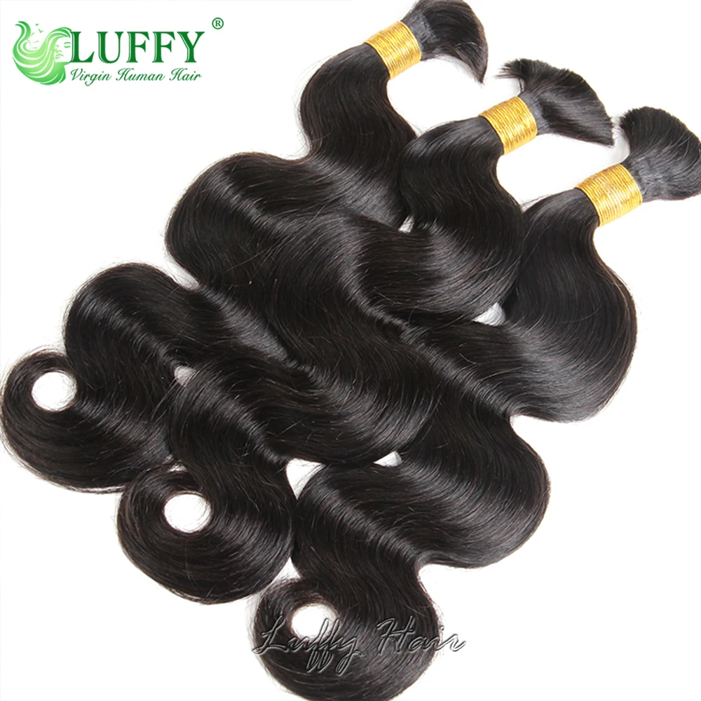 Human Hair Bulk Hair Bundles For Braiding Body Wave Human Hair Braiding No Weft Double Drawn Brazilian Human Hair Extensions