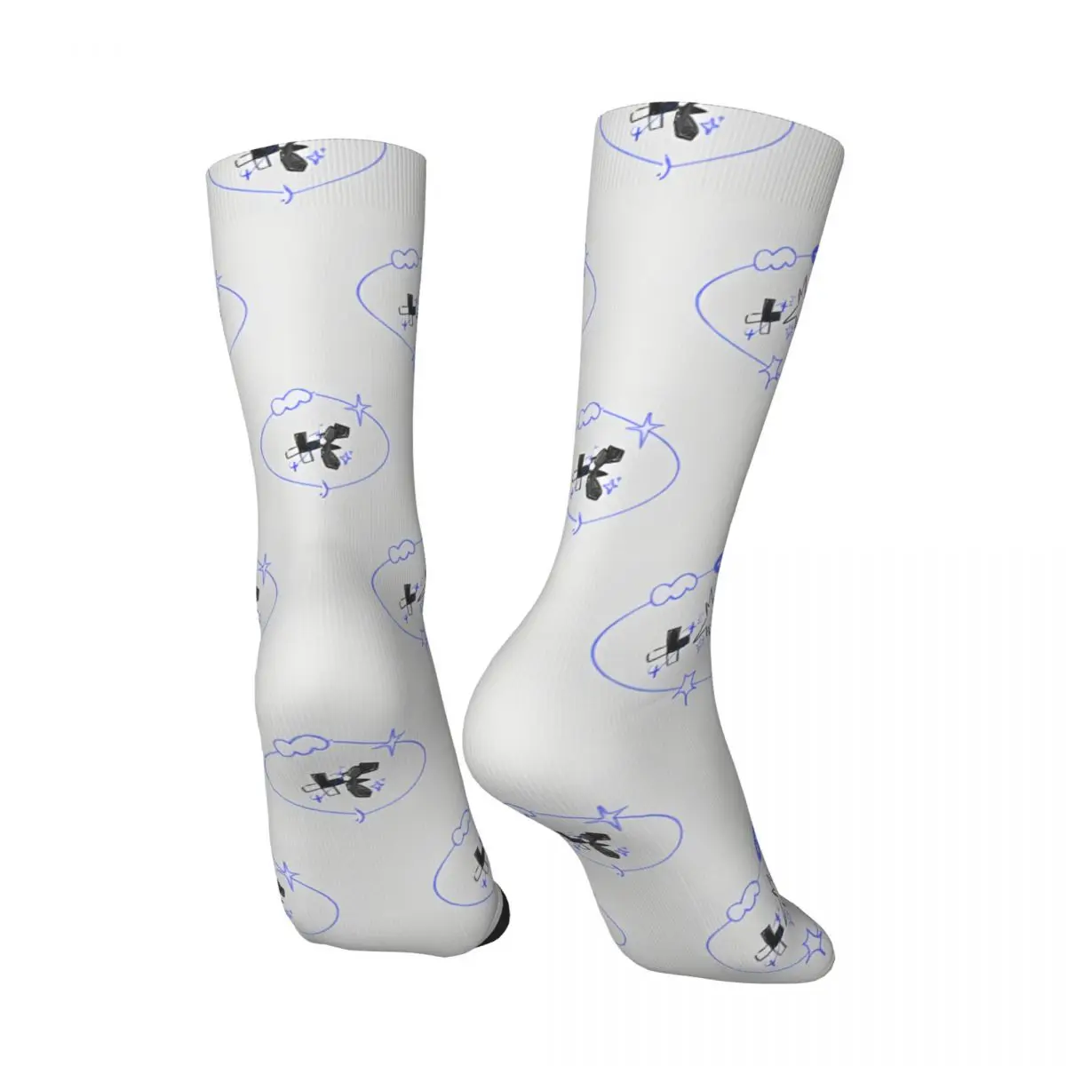 Retro Logos Men's compression Socks Unisex TXT Harajuku Seamless Printed Novelty Crew Sock