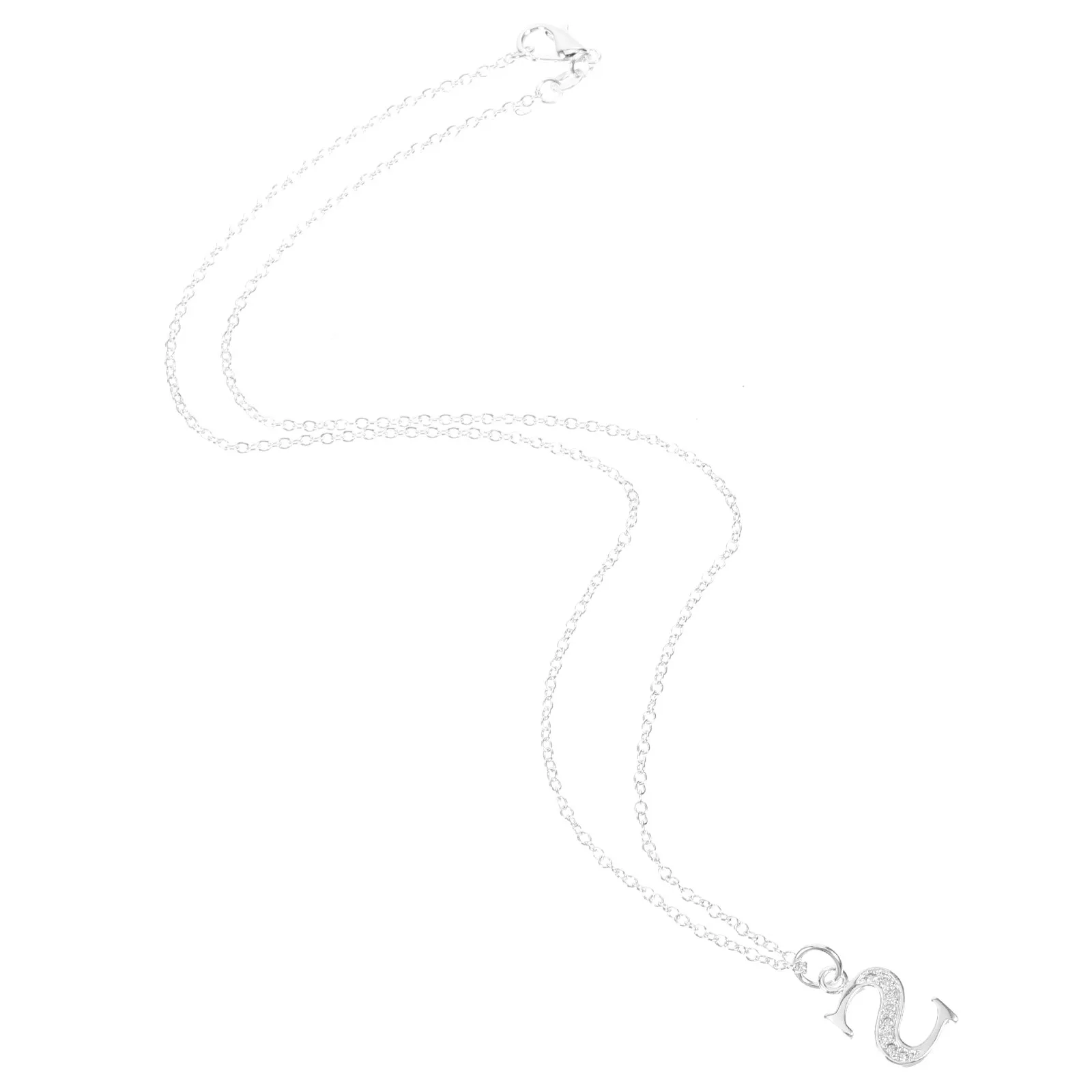 S Initial Necklace Elegant S-Shaped Jewelry High Polished Smooth Surface Safe Wearing Alphabet Letter Necklace for Women