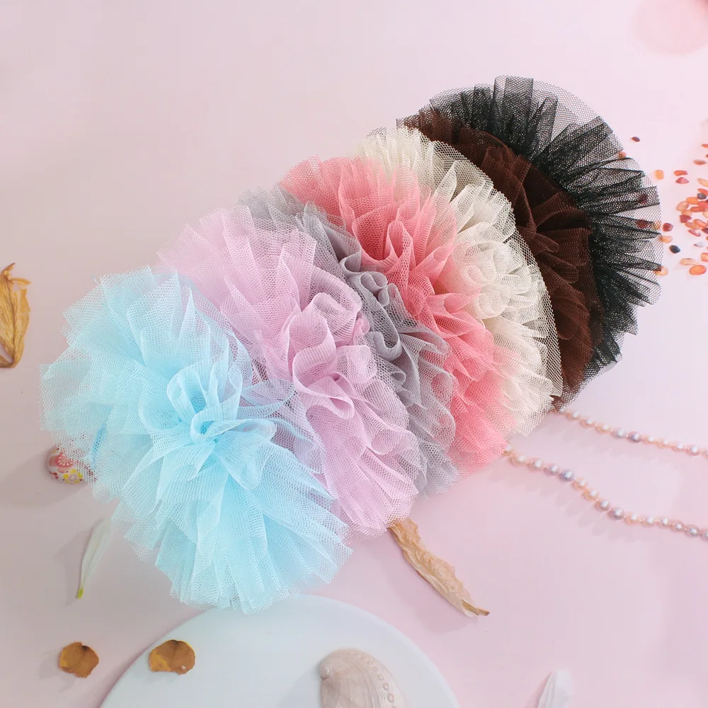 

Пряжа Понга, кружево, многослойное кольцо для толстой кишки, веревка для волос, балетная повязка для волос, объемный женский галстук, аксессуары для волос, оптовая продажа