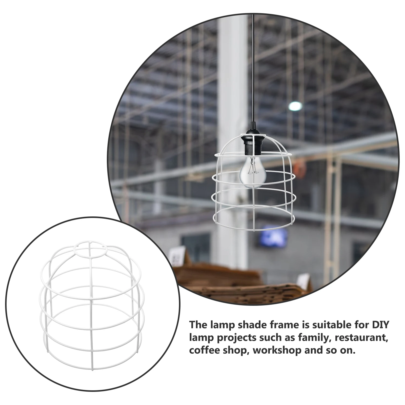 

Metal Mesh Cover Lamp Shade Guard Iron Wire Frames DIY Explosion-proof Lights Vintage Bulb Protector Workshop Pendant Shades