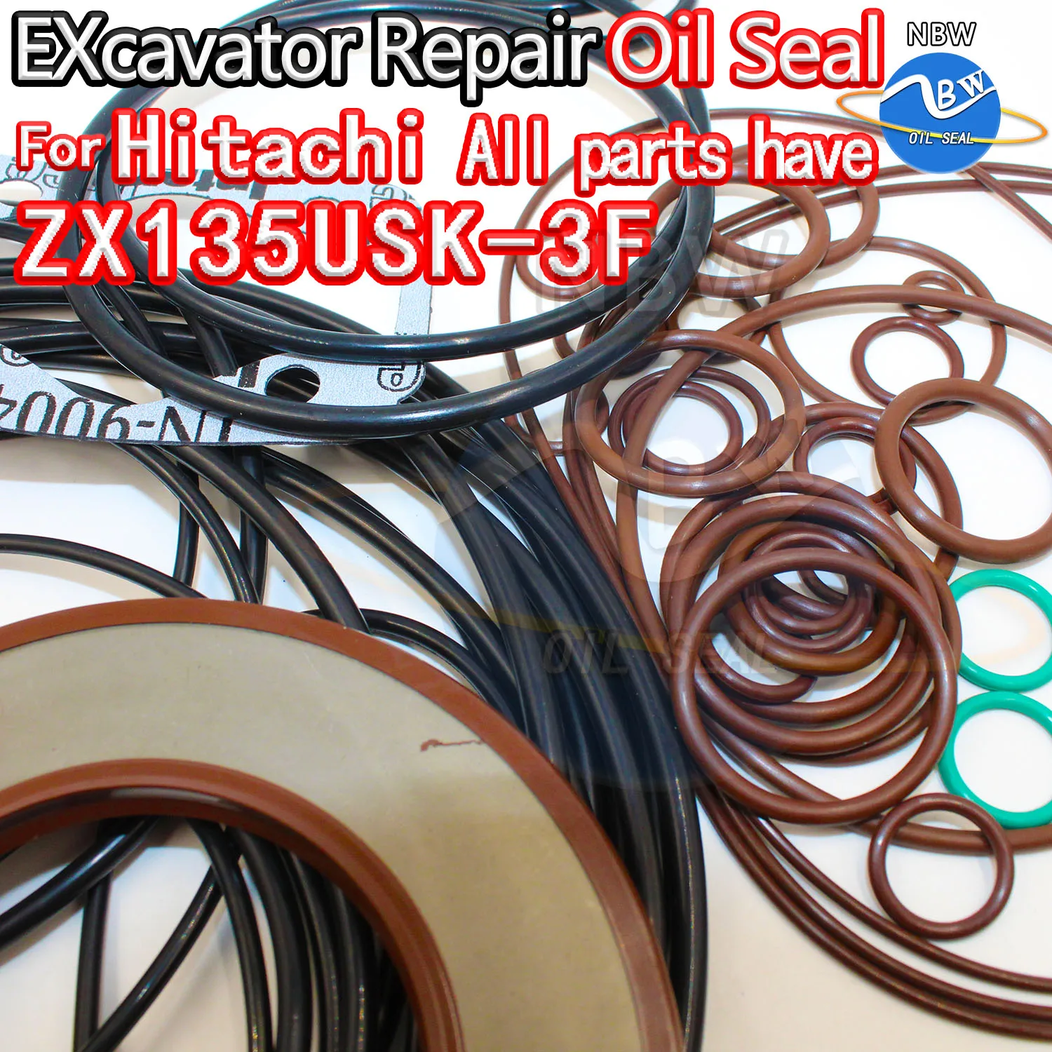 

For HITACHI ZX135USK-3F Excavator Oil Seal Kit High Quality Repair Hit ZX135USK 3F BOOM ARM Bucket Hydraulic Pump Digger Adjust