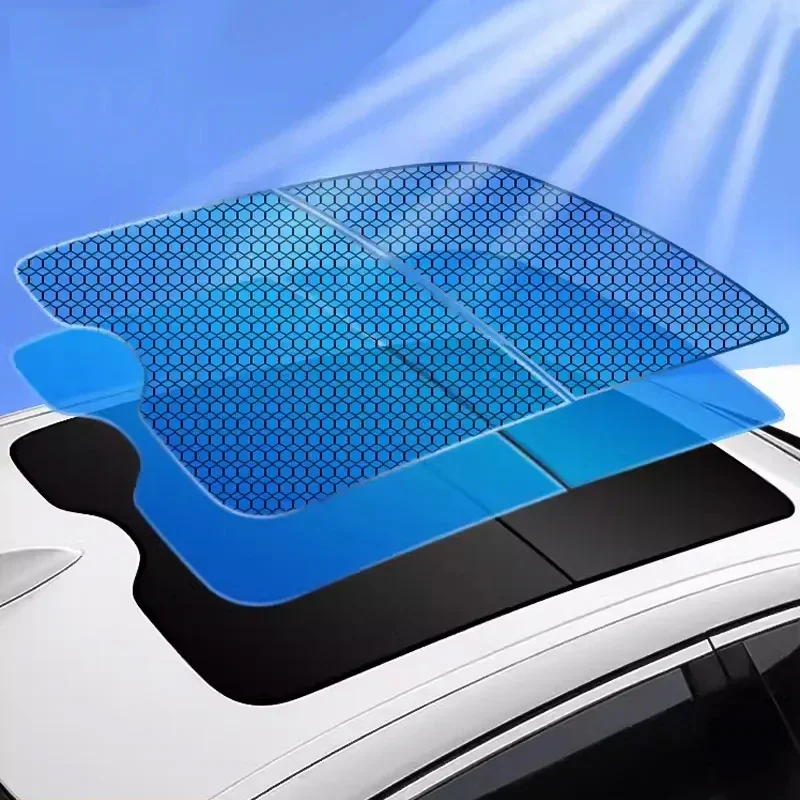 Wholesale 7.5Mil 99% Heat Rejection UV Blocking Light Blue/Blcak Car Sunroof Window Film TPU Panoramic Skylight Protection Film