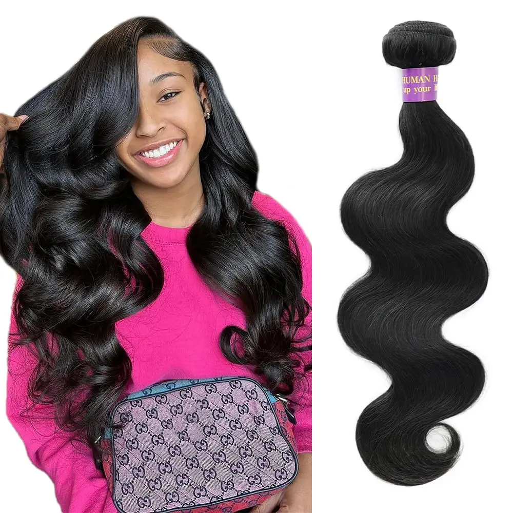 12A Body Wave Bundles human hair 1/2/3 Pc No Shedding Unprocessed Virgin Human hari 10-34 Inchs Easy TO Install For Women