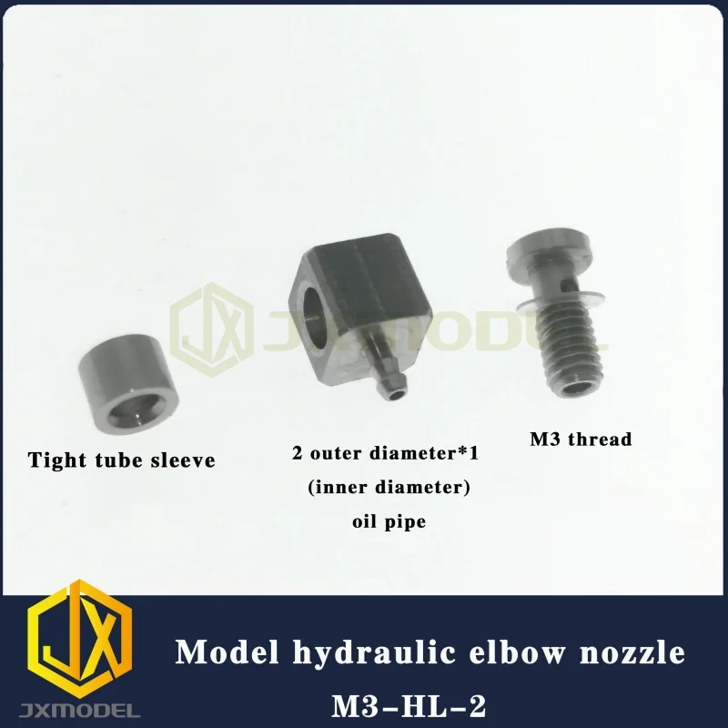 RC 1/14 2er-Set M3-2 Winkel-Öldüse-JXmodel Montierter Kran für Tamiya Hydraulikbagger, Lader, Muldenkipper, DIY-Teile – Detail 1
