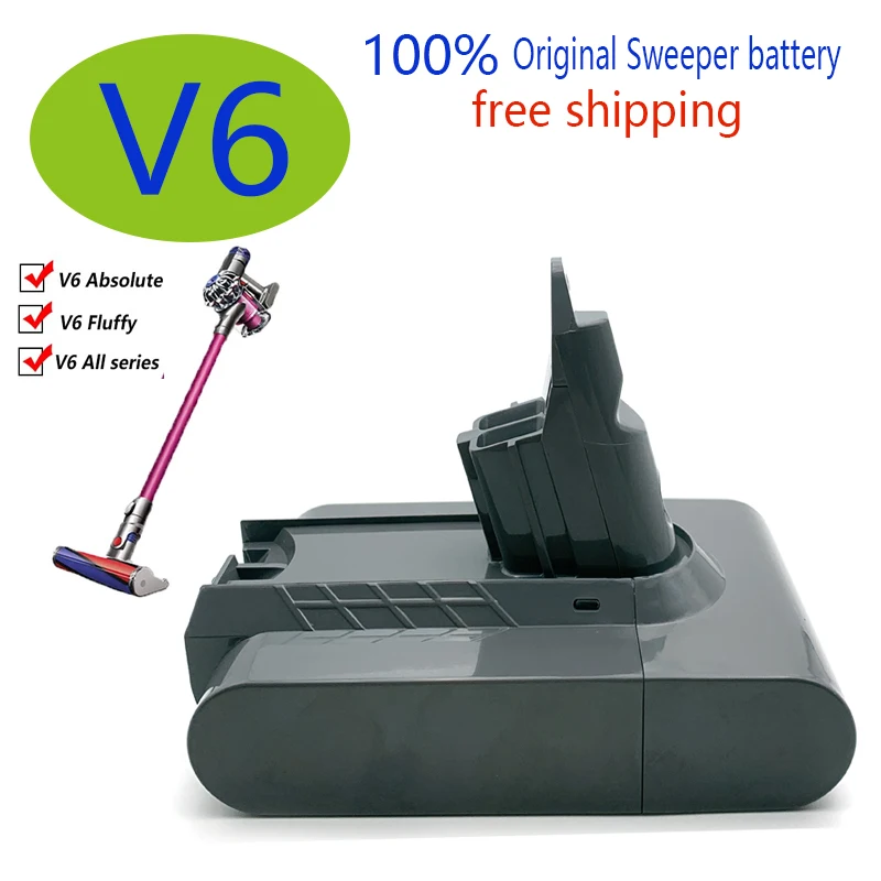 

V6 Battery 21.6V 12800 mAh for Dyson V6 Vacuum Cleaner DC58 DC59 DC62 650 880 SV03 SV04 SV09 SV05 SV06 SV07 dyson 21 6v battery