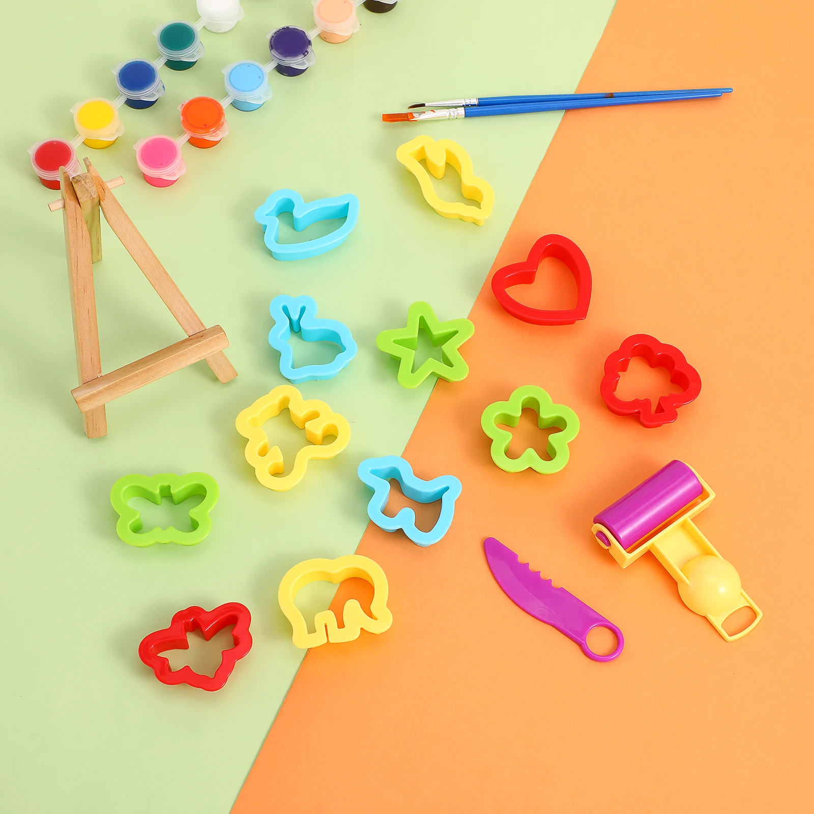 Clay Mold Kit Assorted Colors Butterfly Cutters Roller Kids Clay Modeling Tool Children DIY Crafts Accessories