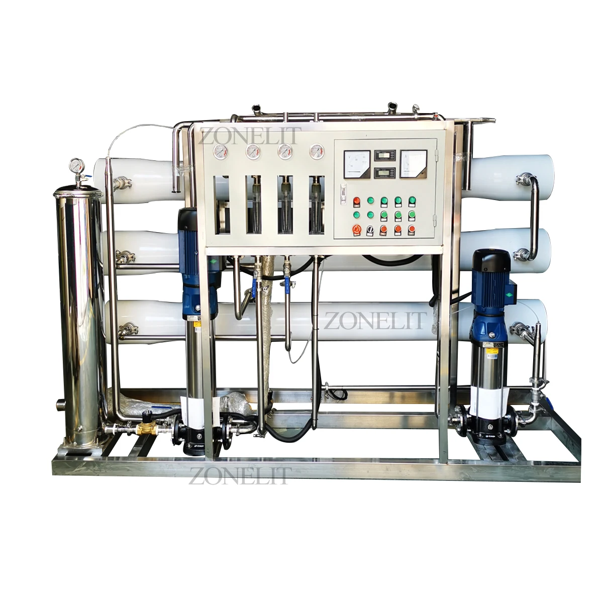 Depuratore industriale RO Sistema di filtraggio dell'acqua ad osmosi inversa Acqua potabile Macchina per acqua purificata