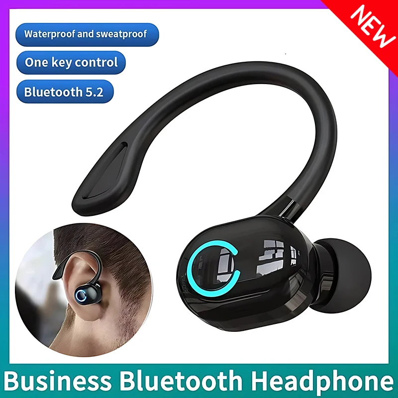 VAORLO S10 New Earphone Bluetooth Earphone Sport Business Single Ear Earphone with Good Sport Range and Noise Reduction Wearing
