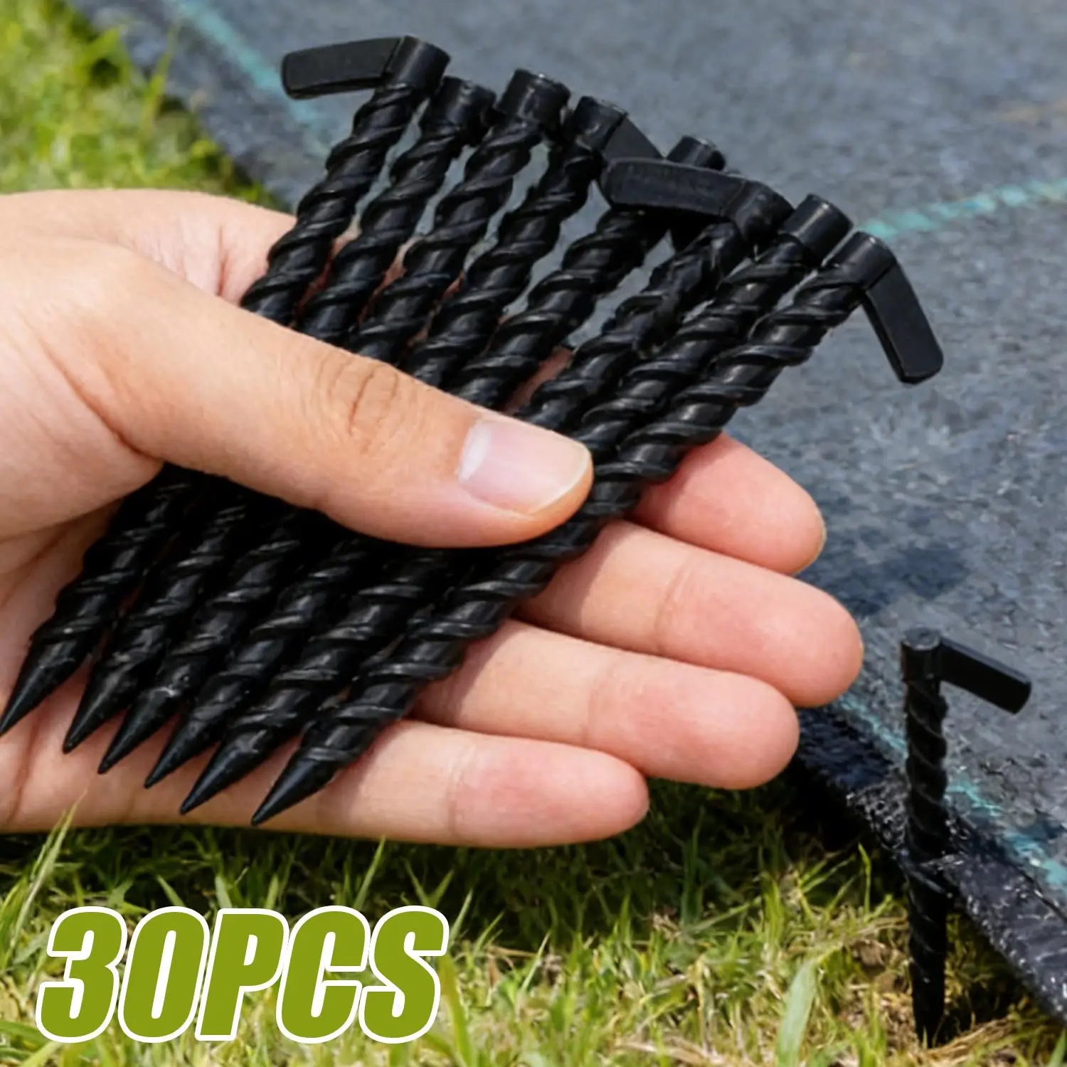 Lightweight Ground Nails Plastic Windproof Camping Tent Pegs Anchor Beach Snow Mud Stakes Pins Weed Barriers Fixing Supplies