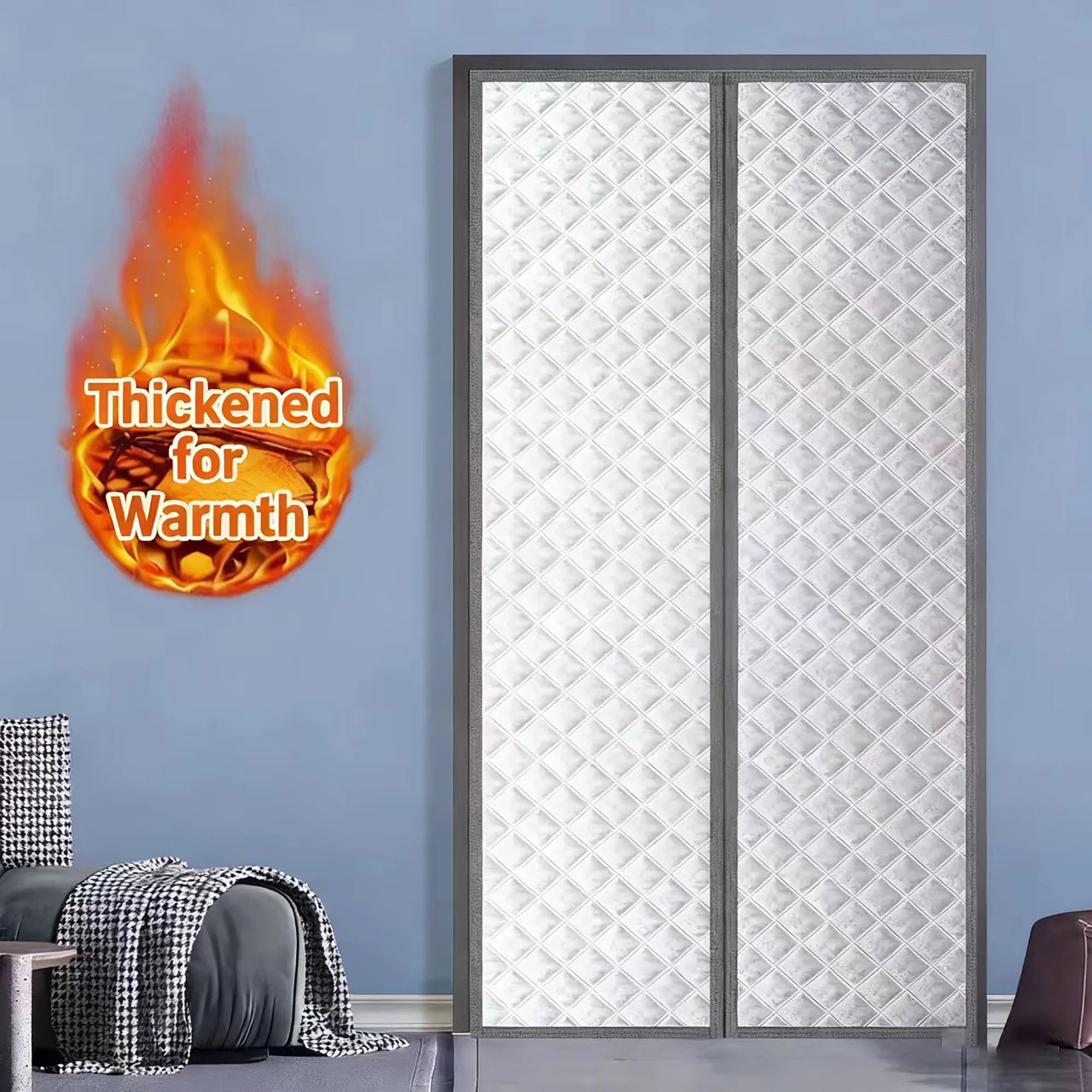 أحدث ستارة باب قطنية دافئة للشتاء، ستارة باب مقاومة للرياح والبرد، يمكن تخصيصها في ستائر الحجم، #1