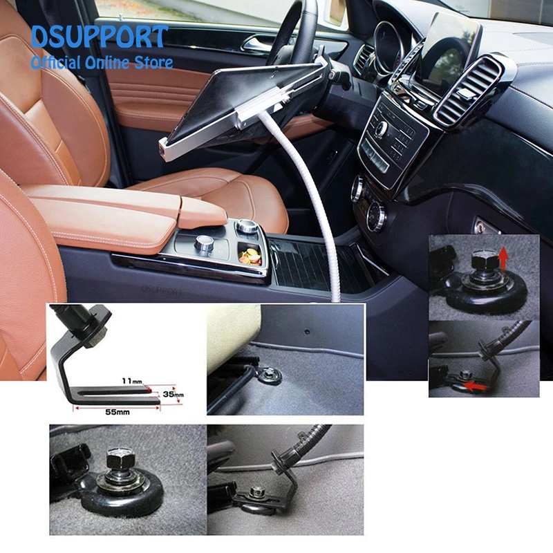 Suporte de tablet universal anti-roubo, para tablet de 7 a 13 polegadas, com bloqueio, suporte cilíndrico, para tablet