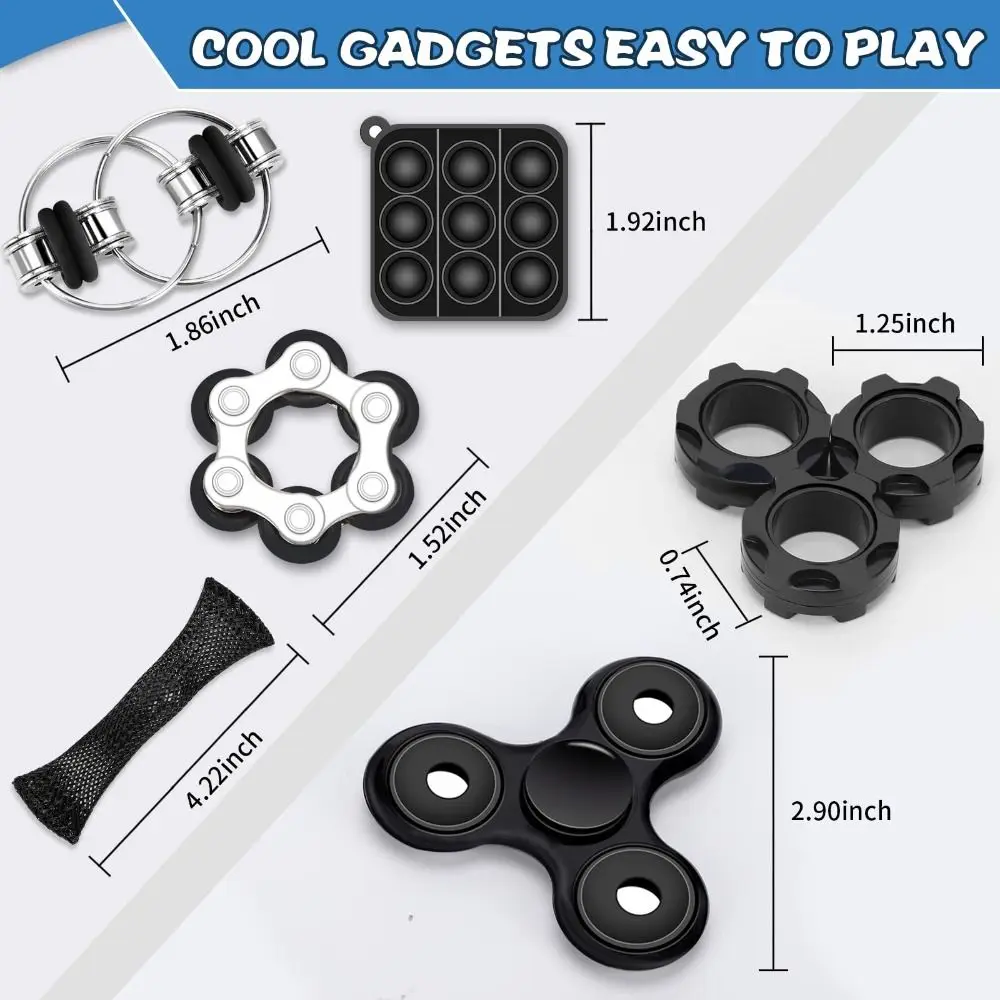 6 sztuk/zestaw fajne pierścienie magnetyczne Fidget Toy ulga w lękach gadżety biurowe Fidget Spinner prezent ADHD autyzm zabawki dorośli nastolatki