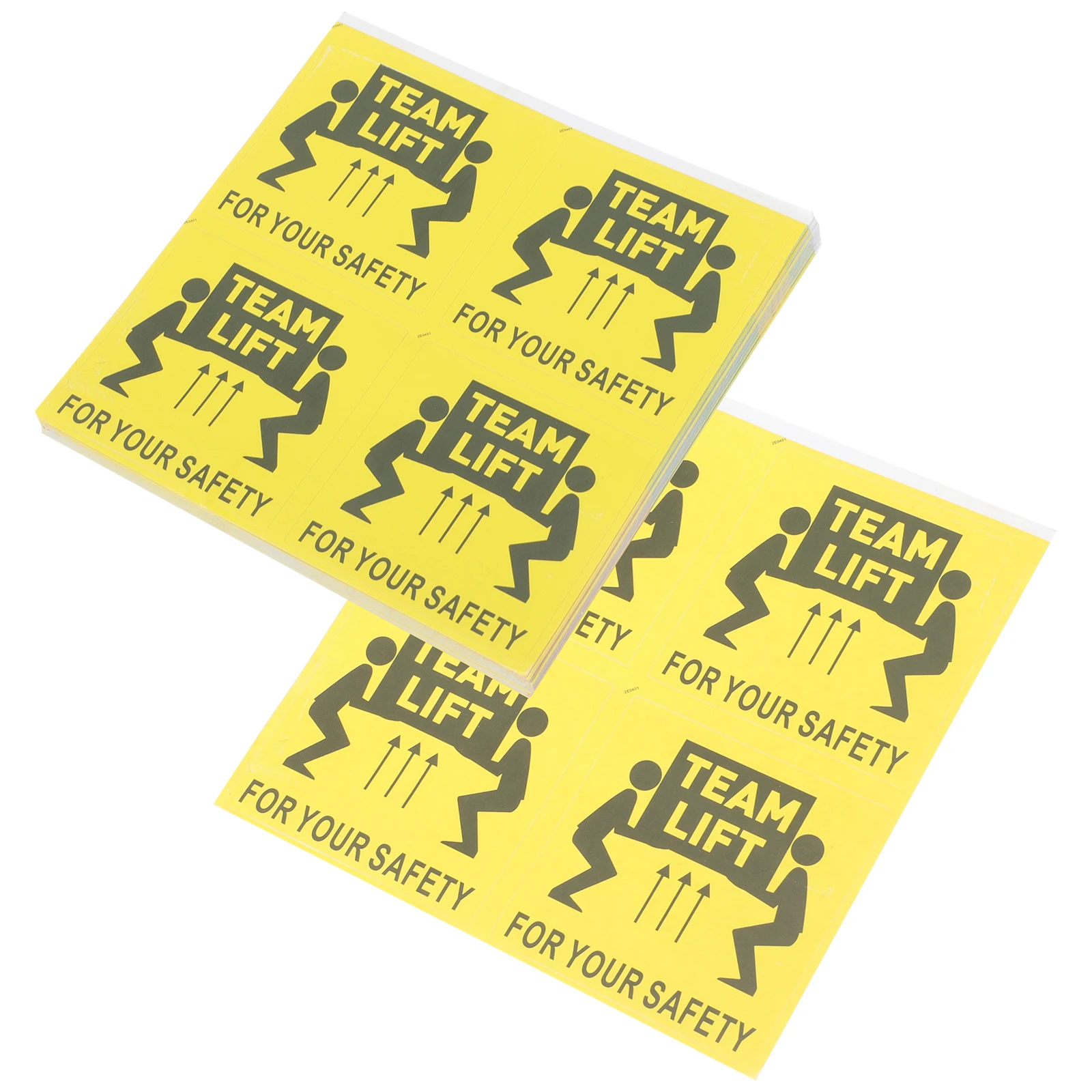 

100pcs Team Lift Warning Stickers Heavy Object Shipping Labels Adhesive Safety Symbols Self Adhesive Decals For Teamwork