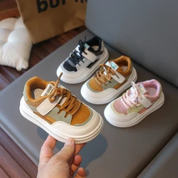 Кроссовки Autumn Children Casual Skate Shoes Girls Boys Lace Up Sneakers Kids School Single Shoes Fashion Soft Sole Sports Shoes