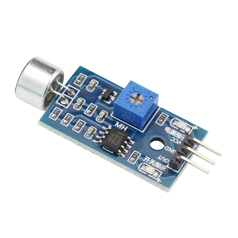 5 個の高感度サウンドセンサーモジュールサウンドコントロールセンサースイッチ検出ホイッスルスイッチマイクアンプ Arduino 用