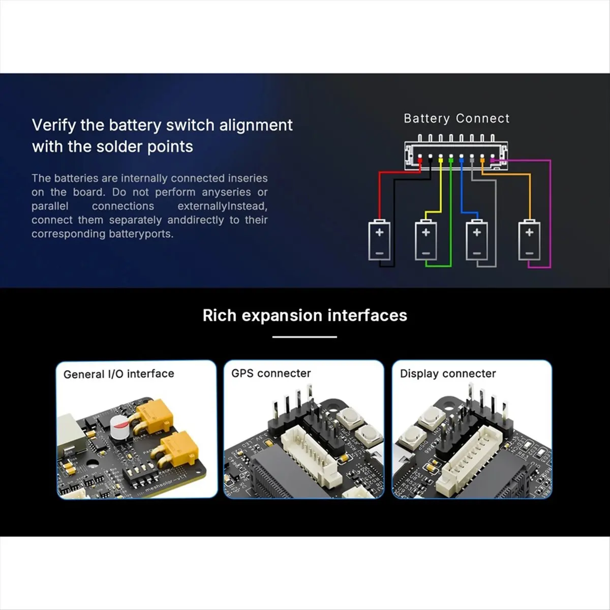 carte-solaire-li-ion-m85k-meshtastique-nrf52480-sx1262-1-4-cellules-18-24v-dc-mppt-usb-pd30-charge-ble-lora-prise-us