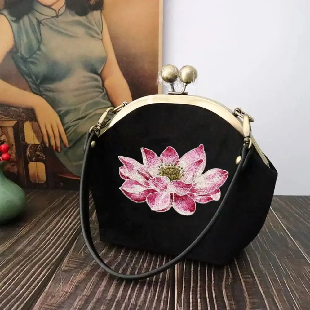 

Soft DIY Lotus Flower Patch Clothes Wedding Dress Accessory No Glue Embroidered Patches Embroidery Stickers