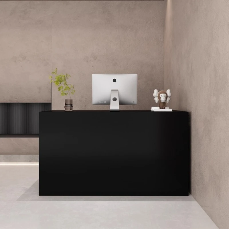 Company Reception Checkout Counters Clothing Store Simple Modern Lacquered Checkout Counters Front Desk Furniture Cajero JT40C
