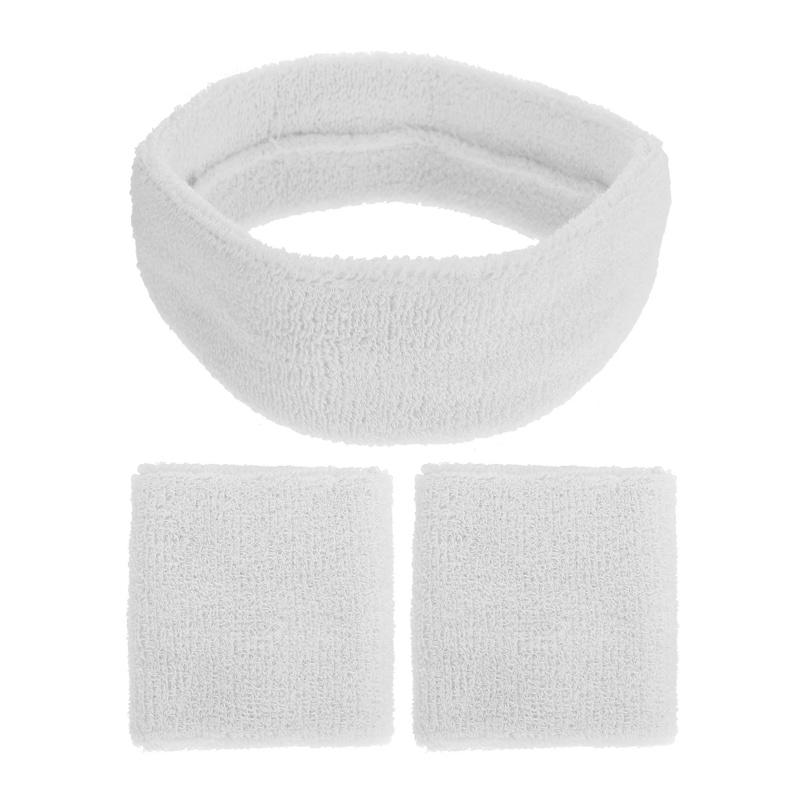 

1 set 1 Set Sweat-Absorbent Sports Headband Wristband Set Comfortable Elastic Hairband Wrist Guard For Gym Yoga Running Fitness