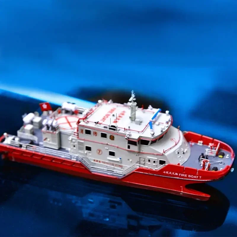 1/400 Ship Model Ornaments Container Ferry Fire Ship Model Tugboat Offshore Work Ship Alloy Simulation Model Gift